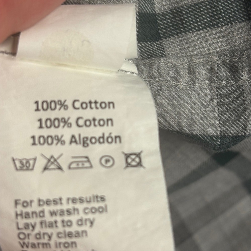 Peter Millar Shirt Mens Large Grey Green Plaid Winter Soft Twill L button up - Picture 8 of 12